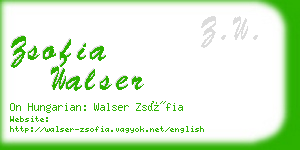 zsofia walser business card